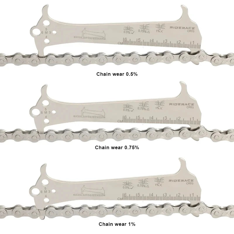 Bike Chain Wear Indicator Gauge Tool – Stainless Steel Bike Chain Gauge PLUSH