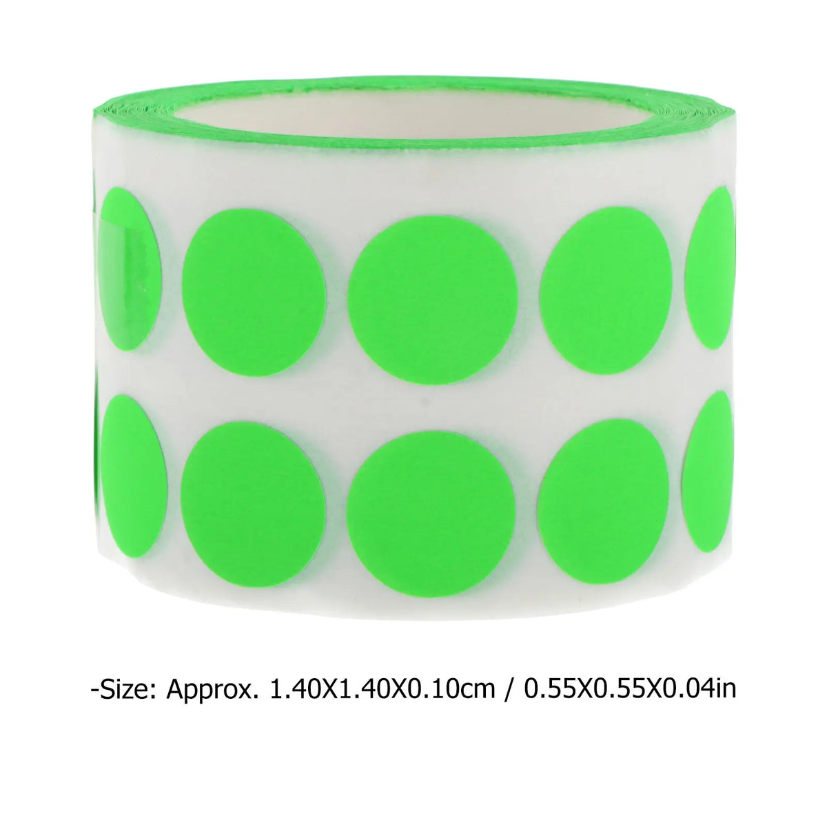 Fluorescent Dot Stickers Roll 1000pcs | Color Coding Labels Craft Dot Stickers PLUSH Green