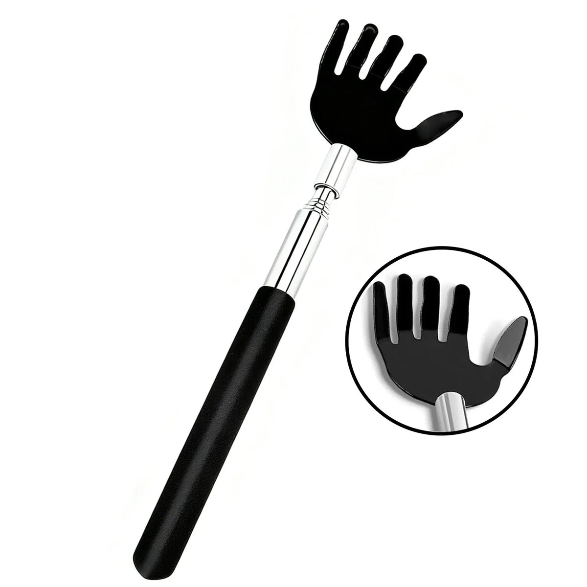Telescopic Back Scratcher – Extendable Metal Claw Massager Back Scratcher Tool PLUSH Finger
