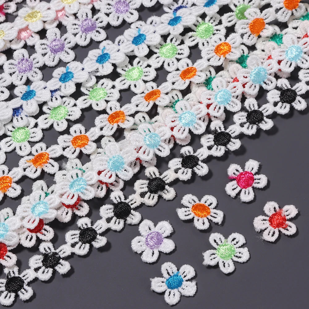 3 Yards Flower Lace Trim 1.5cm Polyester – DIY Craft Decor Lace Trim Ribbon PLUSH