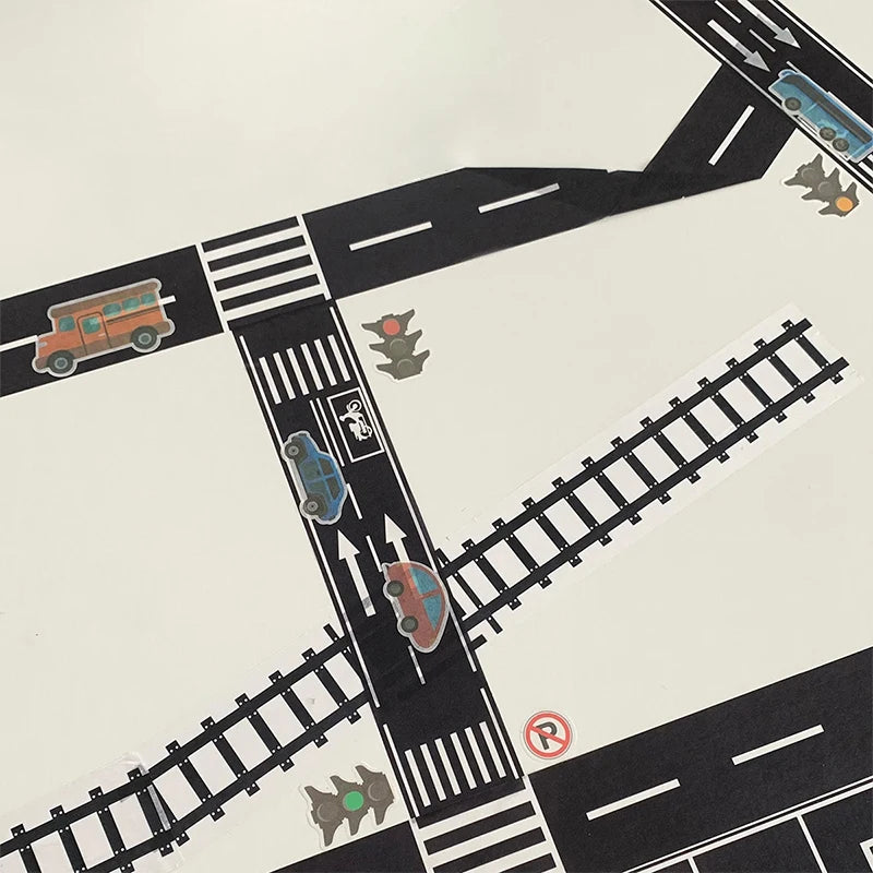 Reusable Cartoon Road Track Tape – Racing Party Decor Road Track Tape PLUSH