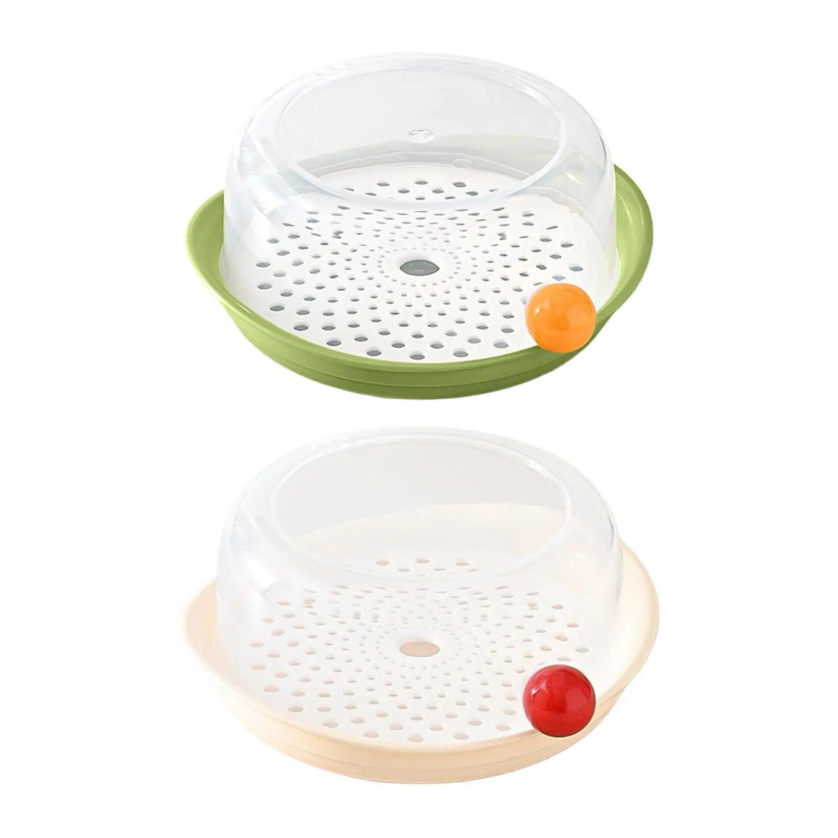 Microwave Steamer with Lid & Tray | Food Grade PP Rice Steamer Microwave Steamer PLUSH