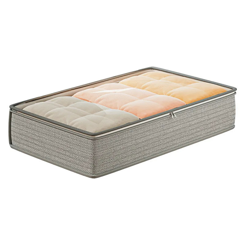 Under Bed Storage Box – Flat Drawer Quilt & Clothes Organizer Under Bed Organizer PLUSH