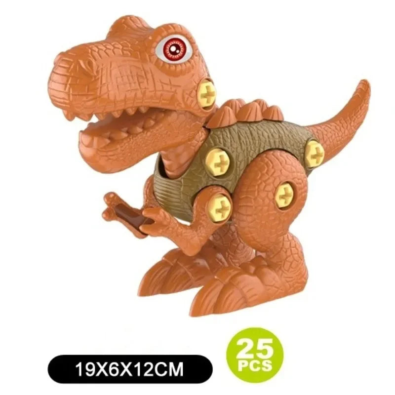 4pcs DIY Assembly Dinosaur Toys – Kids Educational Building Set DIY Dinosaur Building Set PLUSH