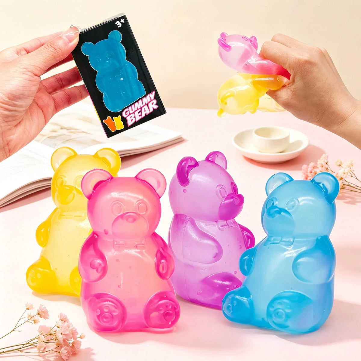 Gummy Bear Squeeze Fidget Toy – Colorful Party Gift Squeeze Fidget Toy PLUSH