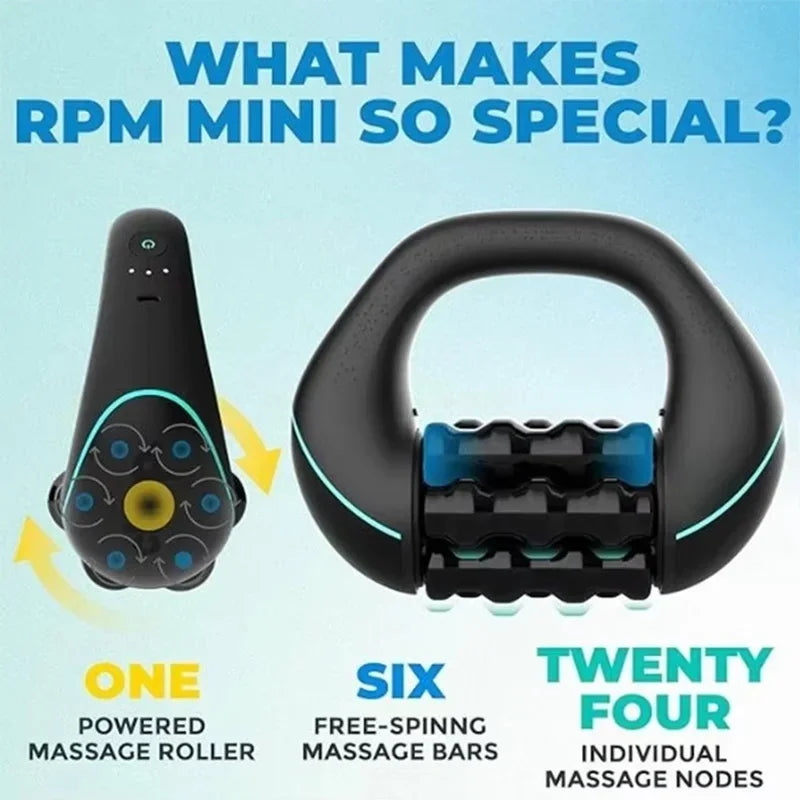 Portable Vibrating Massage Roller | USB Rechargeable, Adjustable Speed Handheld Massager PLUSH