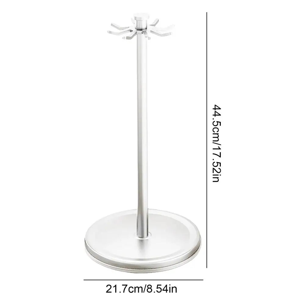 Rotating Kitchen Utensil Holder Rack – 8 Hooks Organizer Kitchen Utensil Rack PLUSH White