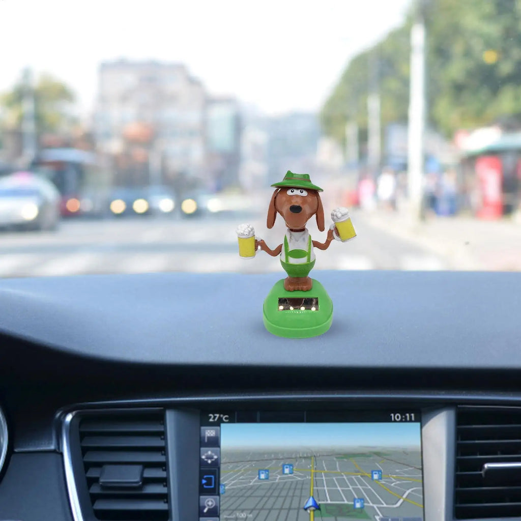 Solar Dancing Dog Bobble Head – Car Dashboard Toy Solar Bobble Head Toy PLUSH