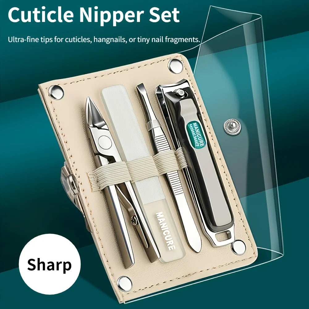 4-Piece Stainless Steel Manicure & Pedicure Kit | Ouriner Manicure Pedicure Kit PLUSH