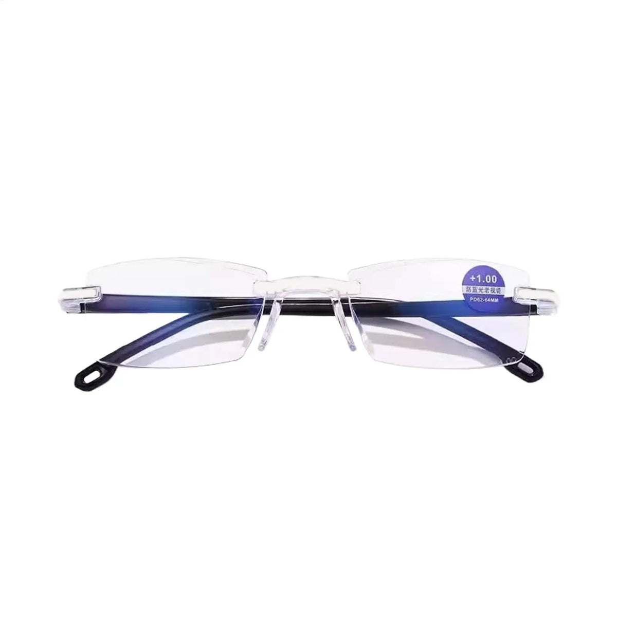 Rimless Bifocal Progressive Reading Glasses – Anti-Blue Light Progressive Reading Glasses PLUSH
