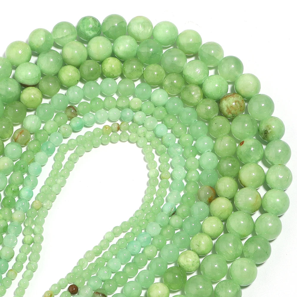 Cyan Natural Stone Round Spacer Beads – DIY Jewelry Making Natural Stone Beads PLUSH