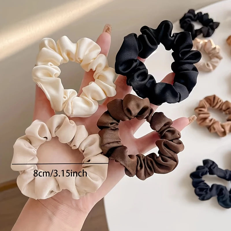 5-Pack Chunky Fabric Scrunchie Hair Ties for Women Fabric Scrunchies PLUSH
