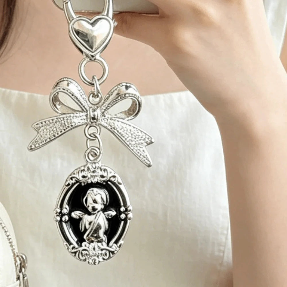 Y2K Punk Alloy Bowknot Keyring – Harajuku Bag Pendant Keyring Bag Pendant PLUSH