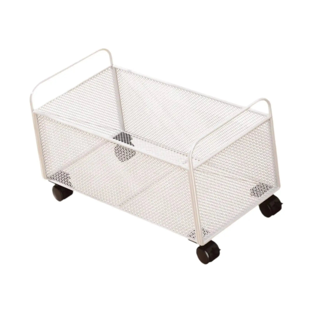 Mesh Iron Rolling Under Desk Storage Cart with Wheels Rolling Storage Cart PLUSH