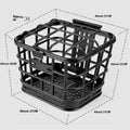 Large-Capacity Bike Front Basket with Lid | PC Plastic Bike Front Basket PLUSH black