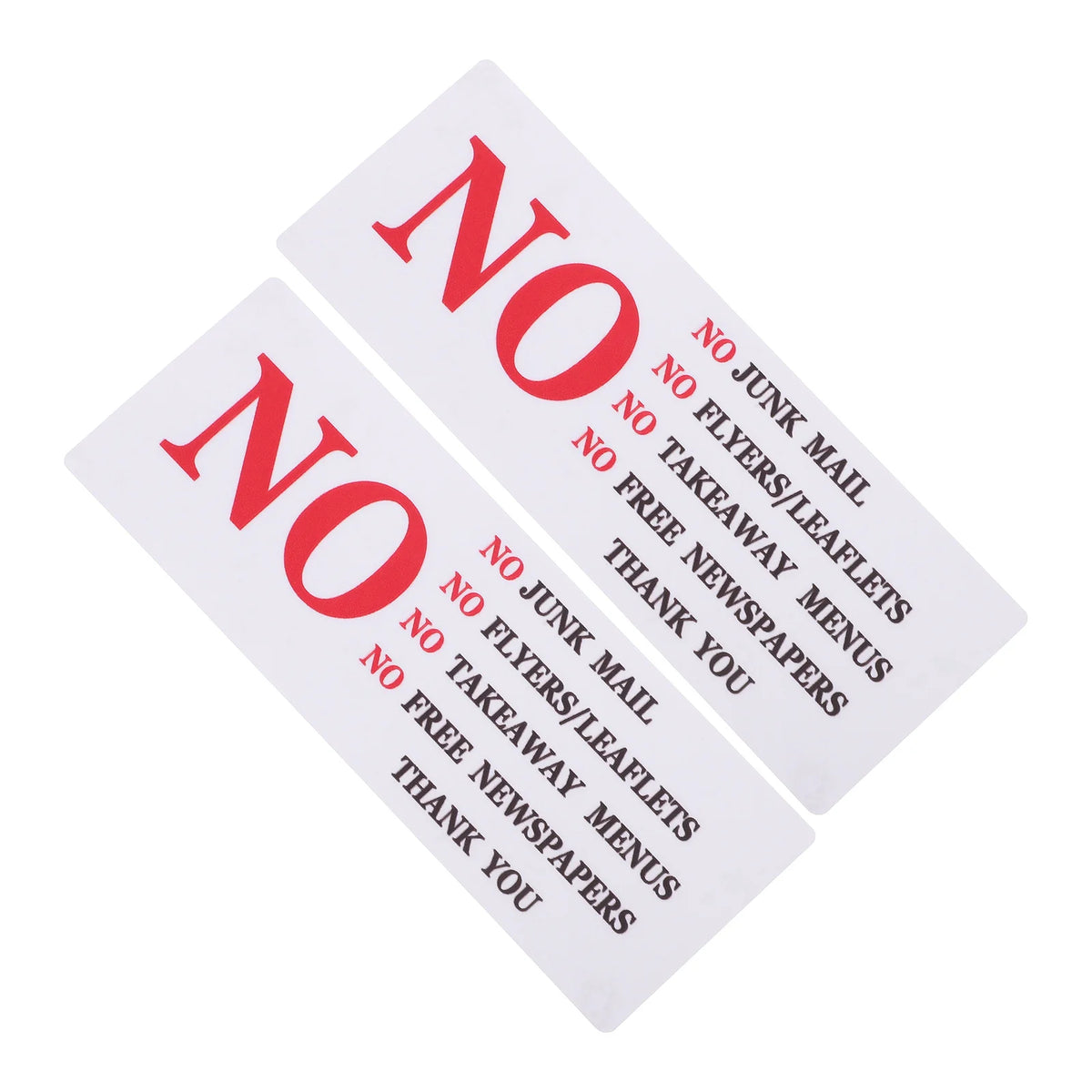 No Junk Mail Mailbox Warning Sticker – Weather-Resistant PVC Mailbox Warning Sticker PLUSH