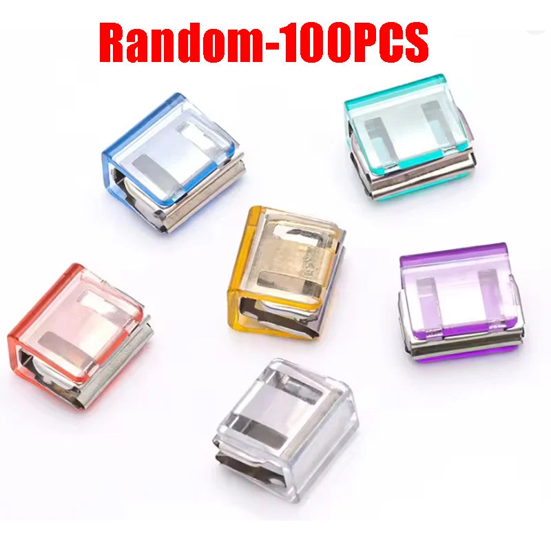 Sliding Push Clips for File & Document Organization – 10-30 Sheets Document Binder Clip PLUSH Random-100PCS