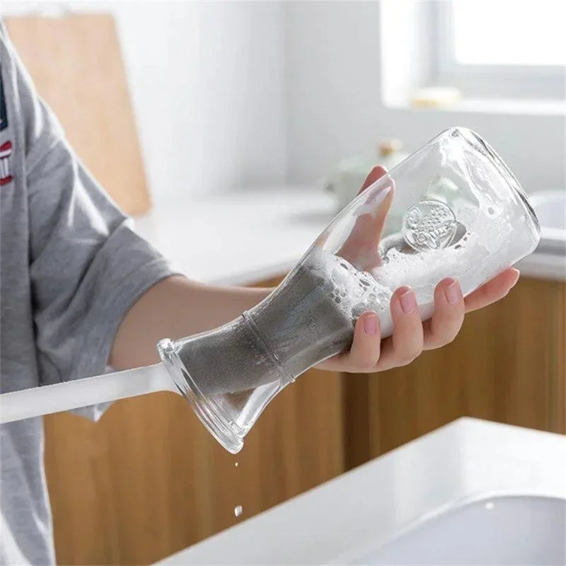 Long Handle Sponge Bottle Brush – Kitchen Cleaning Tool Bottle Cleaning Brush PLUSH