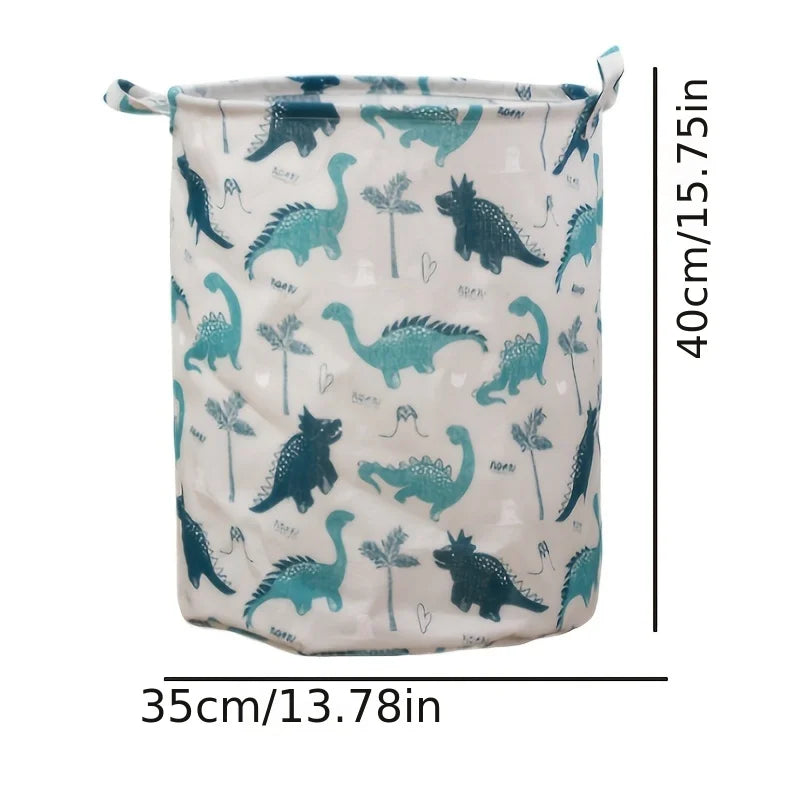 Foldable Dinosaur Laundry Basket – Cotton Linen Storage Bin Foldable Storage Basket PLUSH