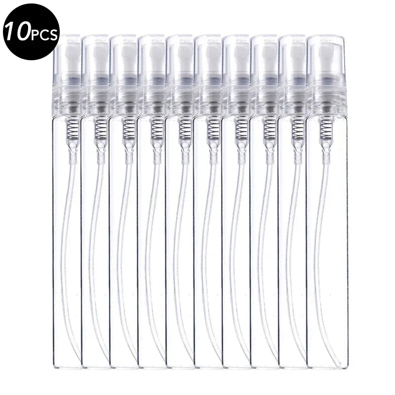 Mini Clear Glass Perfume Vials 3ml 5ml 10ml | 5 & 10 Pack Glass Perfume Vials PLUSH 10pcs 10ml