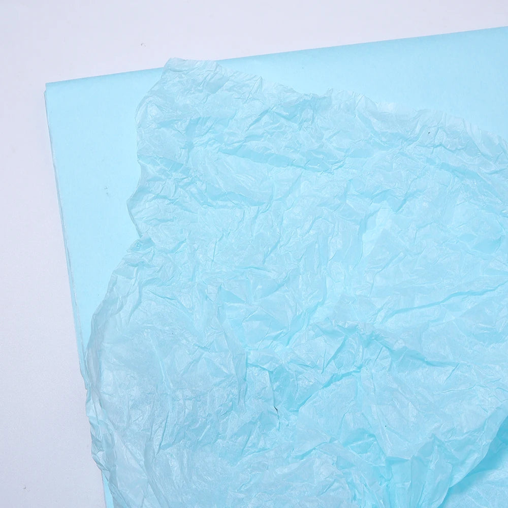 20pcs Colorful Tissue Paper Flower Wrapping & Bouquet Lining Craft Wrapping Paper PLUSH sky blue
