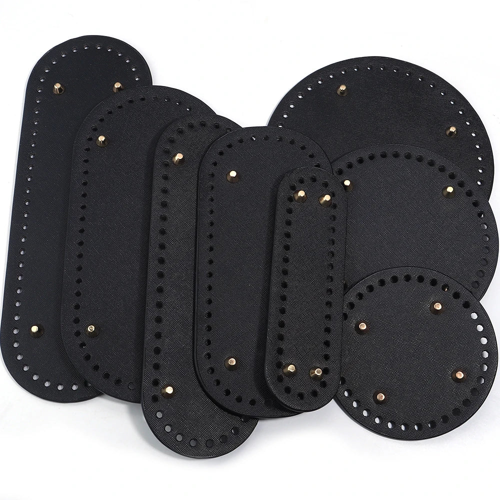 PU Leather Bag Bottom Base Insert Shaper – Round & Oval DIY Bag Base Shaper PLUSH