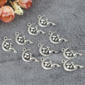10pcs Fairy Angel Moon Star Charms for DIY Jewelry Making Jewelry Making Charms PLUSH silver