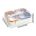 Stainless Steel 3-Compartment Leakproof Lunch Box Stainless Steel Lunch Box PLUSH orange pink blue