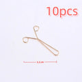 10pcs U-Shape Waist Tightener Snap Buttons – Detachable Pants Clips Clothing Fasteners PLUSH Rose Gold