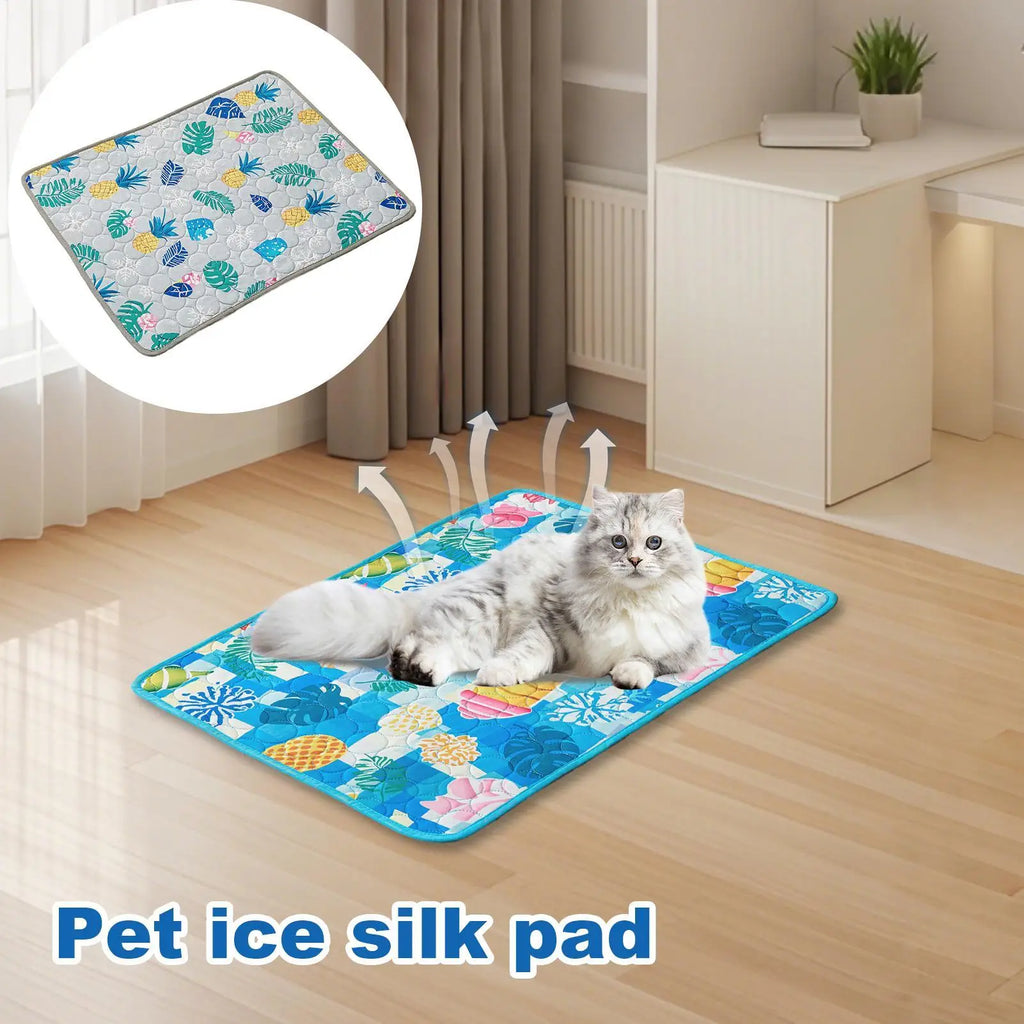 Pet Cooling Mat – Breathable Ice Silk Pad for Dogs & Cats Pet Cooling Mat PLUSH
