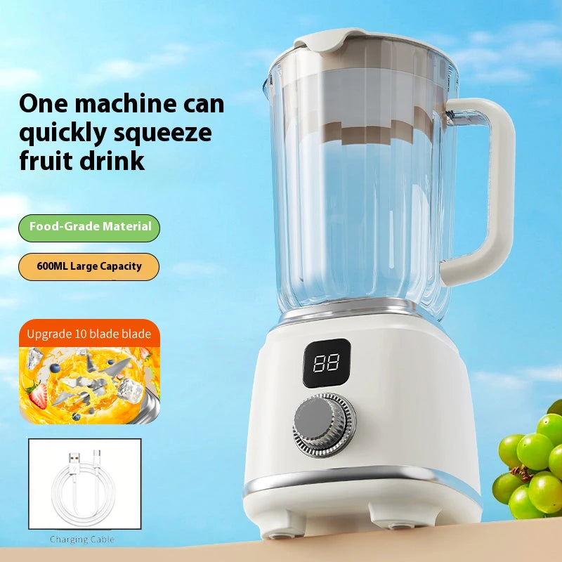 USB Portable Blender LED Display – Ice Crusher Smoothie Maker Portable Blender PLUSH