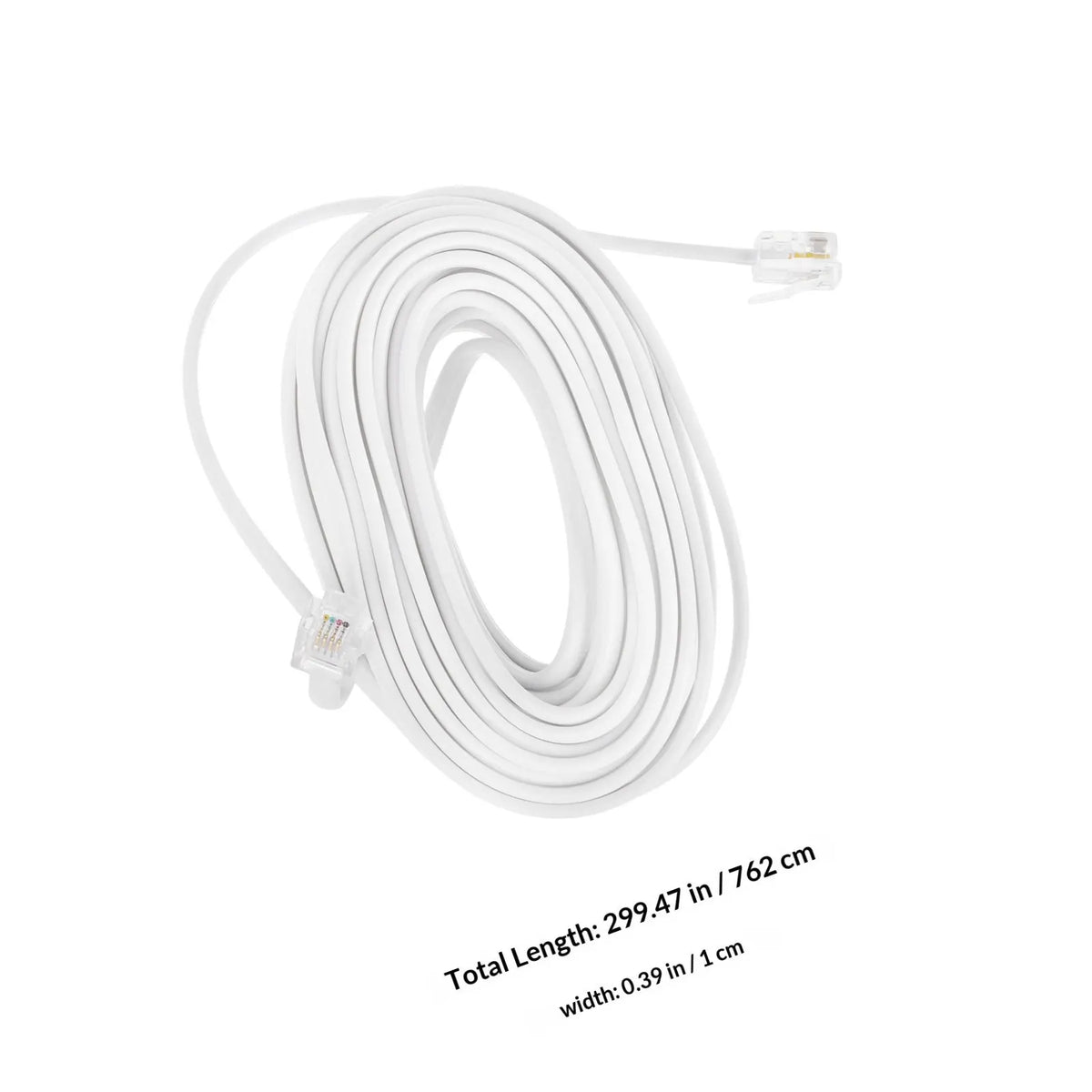 Extra Long 25FT Landline Telephone Extension Cord – White Telephone Extension Cord PLUSH
