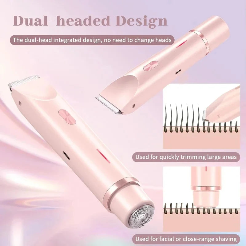 Women's Dual-Head Electric Shaver & Body Hair Trimmer Electric Body Shaver PLUSH