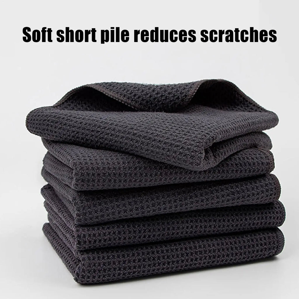 Waffle Weave Microfiber Cleaning Towels – Lint-Free, Quick-Dry Microfiber Cleaning Towel PLUSH