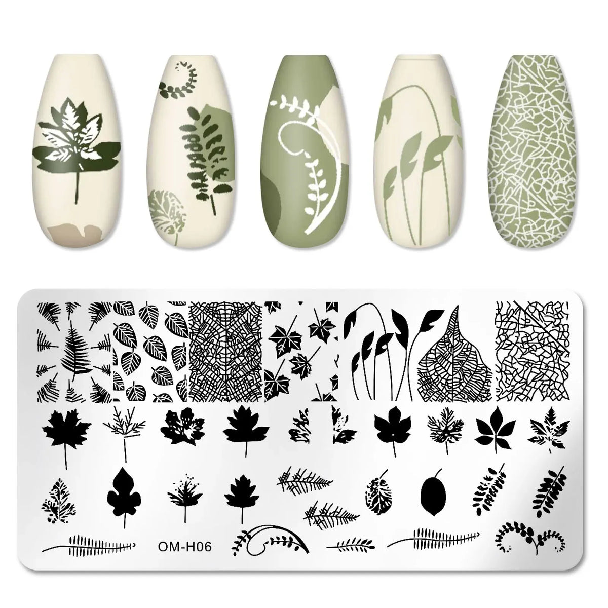 Nail Stamping Plates – Nature Animal Floral Designs 12×6cm Nail Stamping Plate PLUSH 06