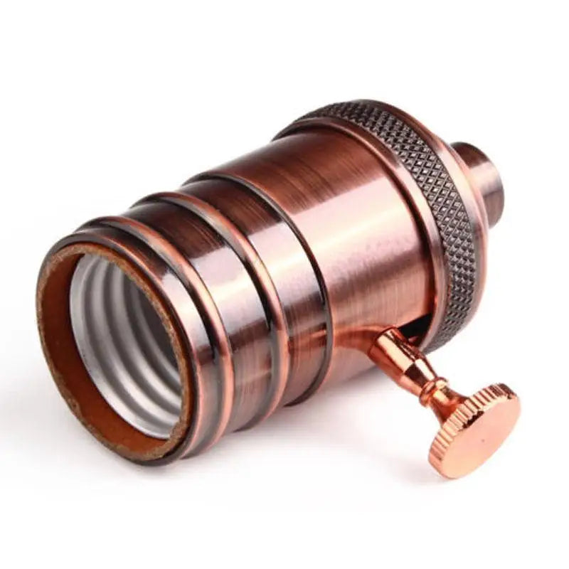 E27 Aluminum Vintage Lamp Socket with Built-In Dimmer Switch Lamp Socket Holder PLUSH