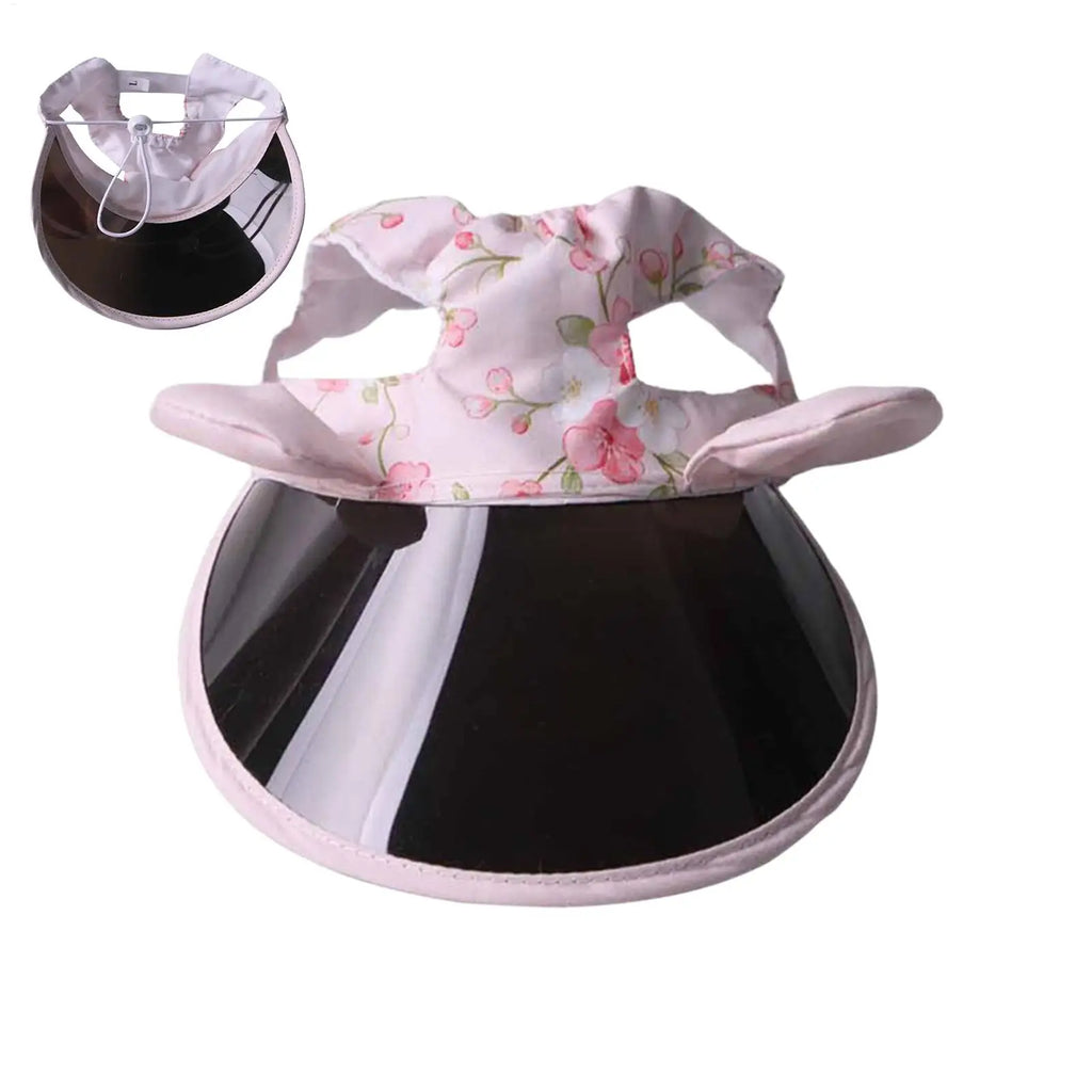 Adjustable Pet Sun Hat for Cats & Dogs – Ear Hole Fisherman Cap Pet Sun Hat PLUSH