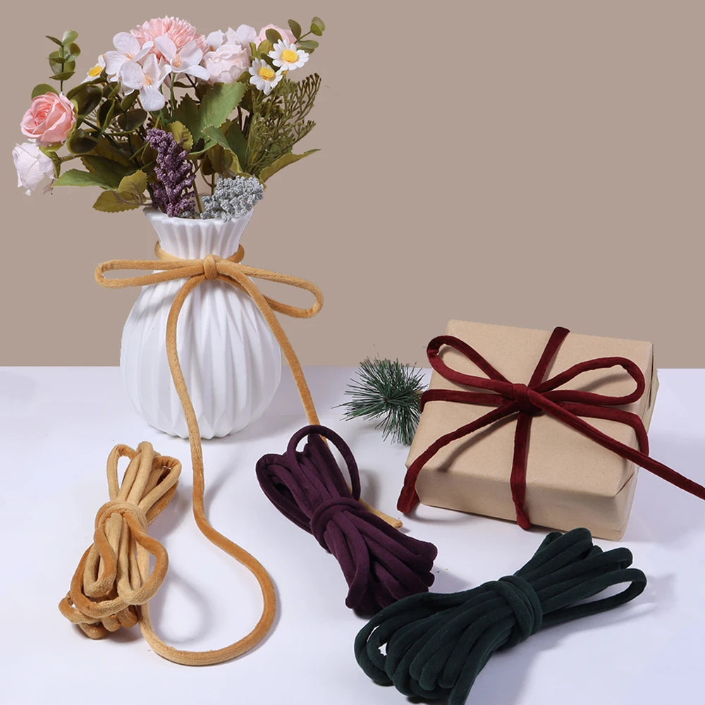 5 Yards Colorful Velvet Yarn Rope – Soft Thick DIY Craft Cord Craft Yarn Cord PLUSH