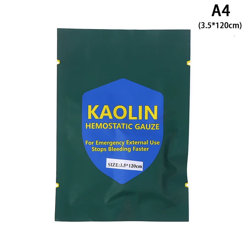 Kaolin Z-Fold Hemostatic Gauze – Tactical First Aid Dressing Hemostatic Gauze Dressing PLUSH style 4