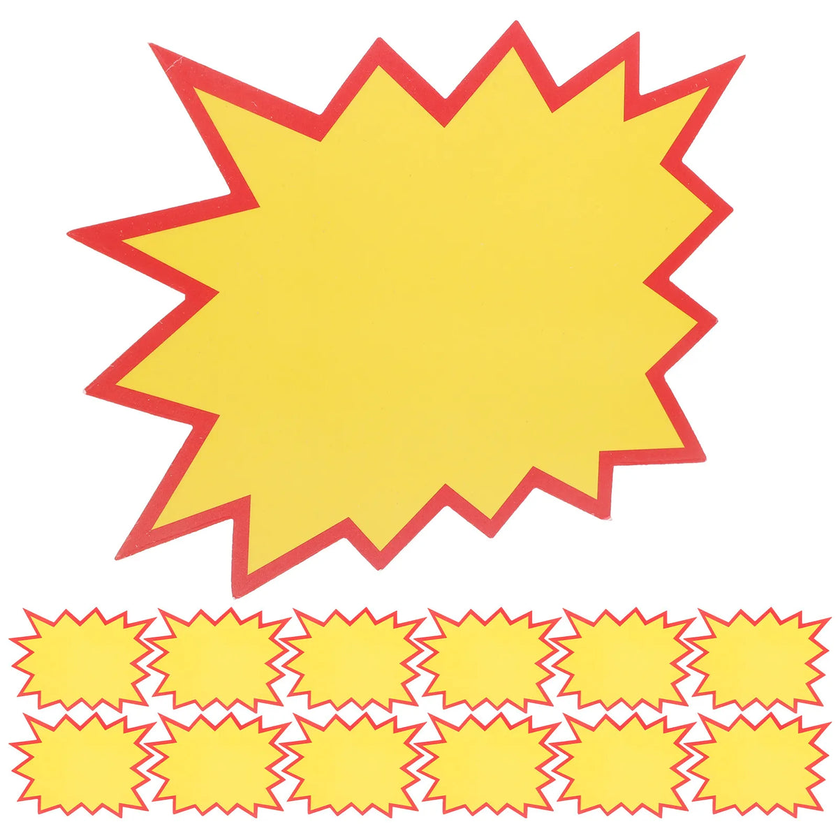 50pcs Erasable Starburst Paper Sale Signs – Double Sided Tags Retail Sale Signs PLUSH