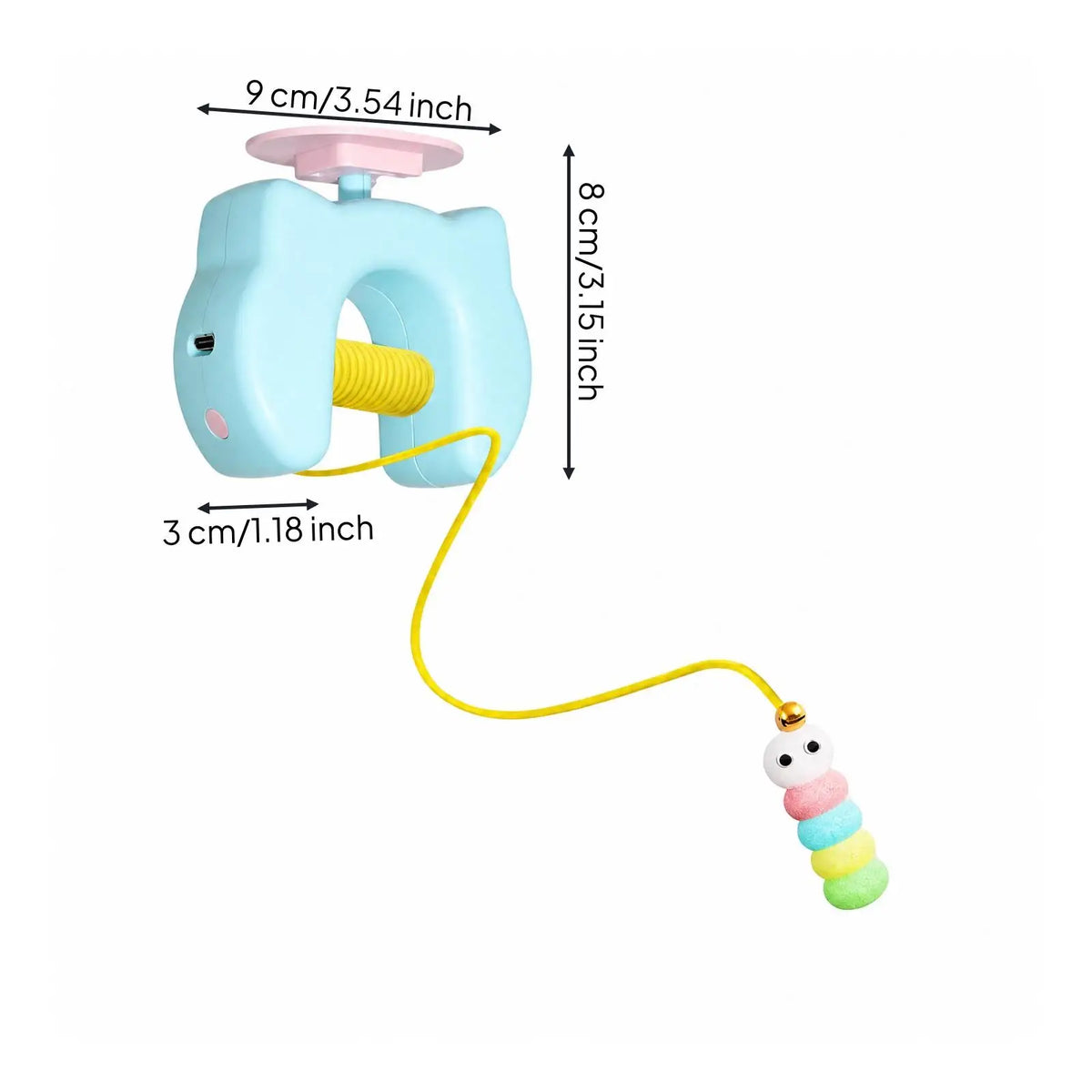 Retractable Auto Cat Feather Wand Toy – Rechargeable Teaser Interactive Cat Toy PLUSH