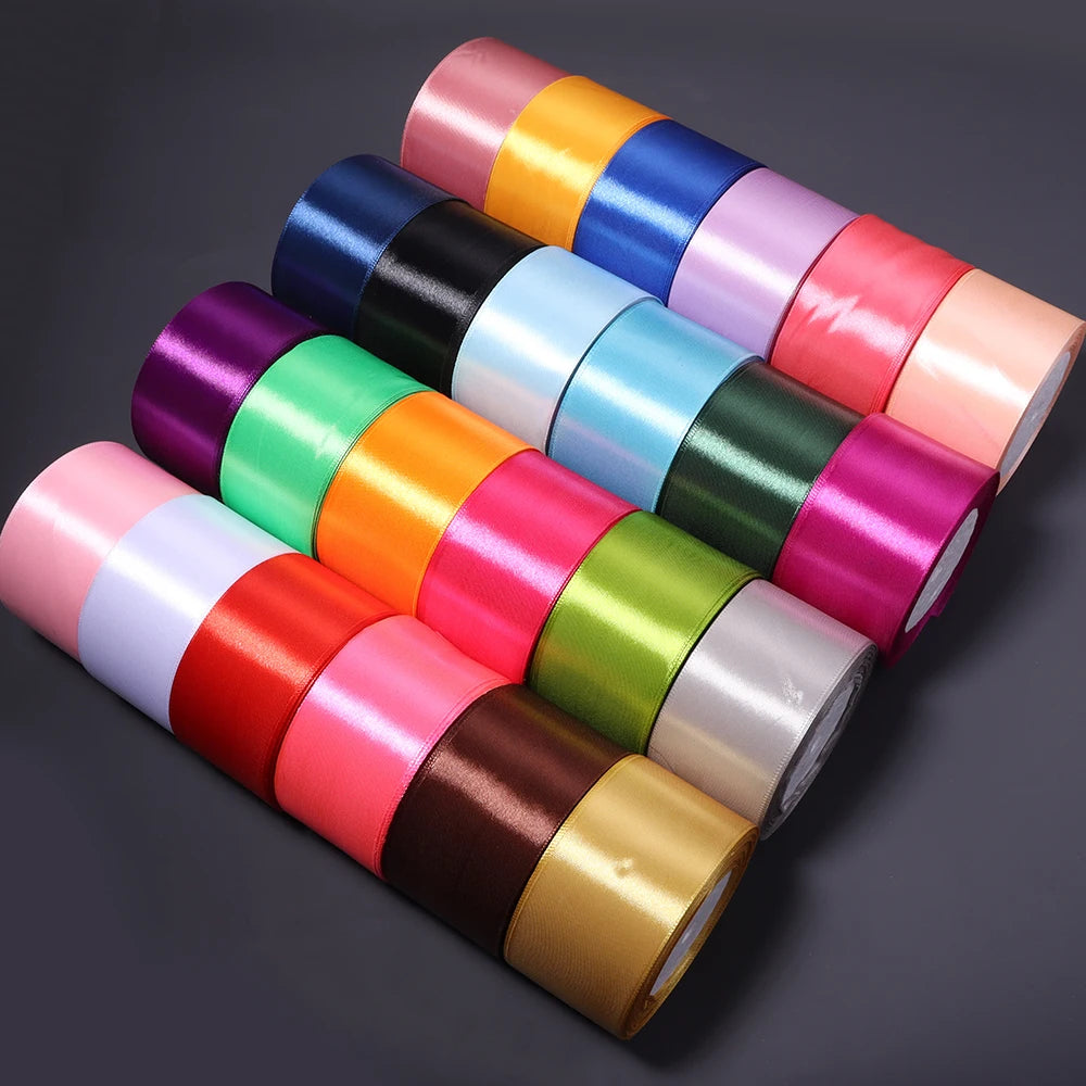 25 Yards 50mm Wide Satin Ribbon – Wedding, Gift & DIY Crafts Satin Craft Ribbon PLUSH