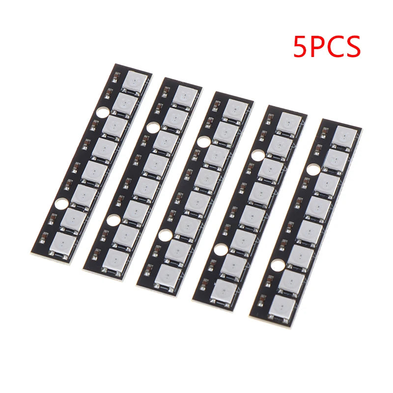 WS2812 5050 8-Bit RGB LED Module – DIY Full Color Dev Board RGB LED Module PLUSH 5PCS Black