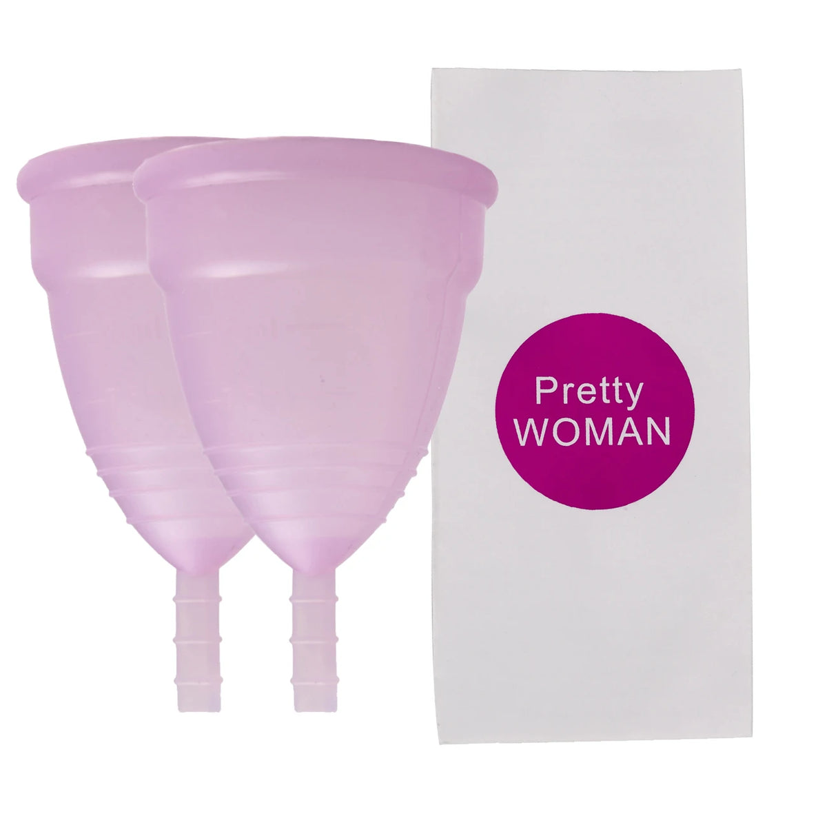 Medical Grade Silicone Menstrual Cup S & L | XceeFit Menstrual Cup PLUSH L Size 2Pcs-Naked-Purple