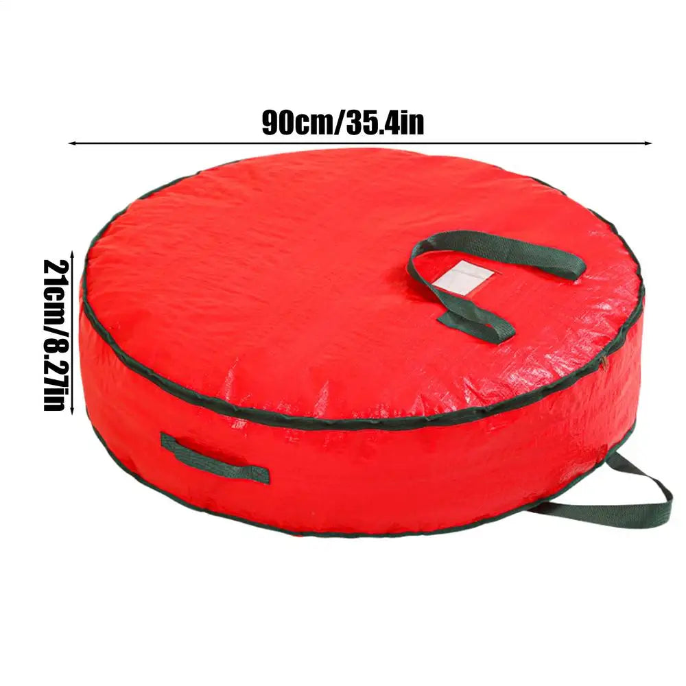 Waterproof Christmas Wreath Storage Bag | Round Large Organizer Wreath Storage Bag PLUSH 36in