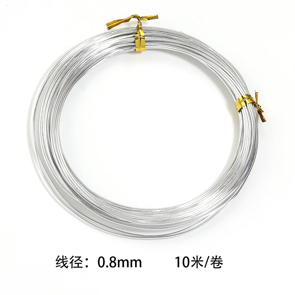 Silver Anodized Aluminum Wire Coil – DIY Jewelry & Crafts Jewelry Craft Wire PLUSH 0.8mm 10meters