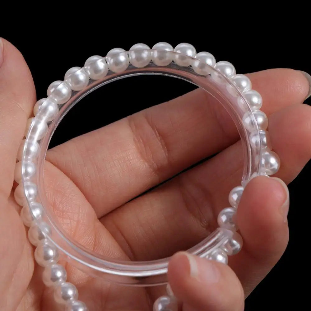 10pcs Clear Acrylic Round Bracelet Display Stand Holder Set Bracelet Display Stand PLUSH