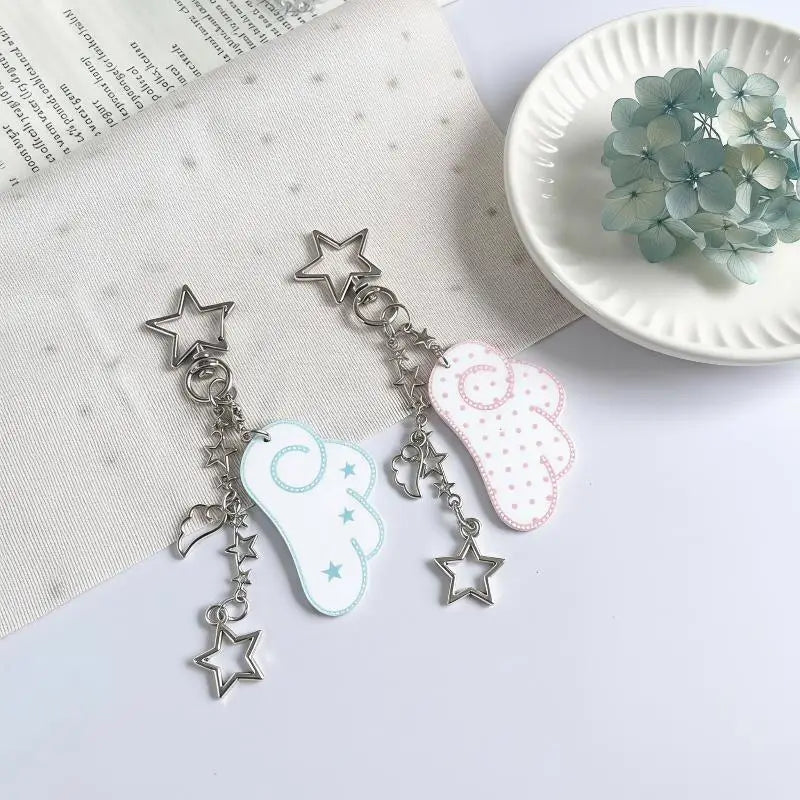 Y2K Star & Wings Keychain | Angel Bag Charm & Fairycore Pendant Bag Charm Keychain PLUSH