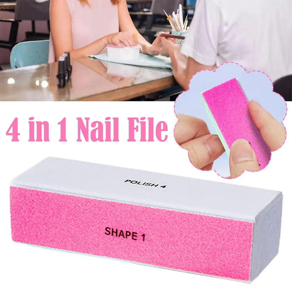 4-Way Nail Buffer Block – File, Smooth & Shine Nails | 4-in-1 Nail Buffer Block PLUSH