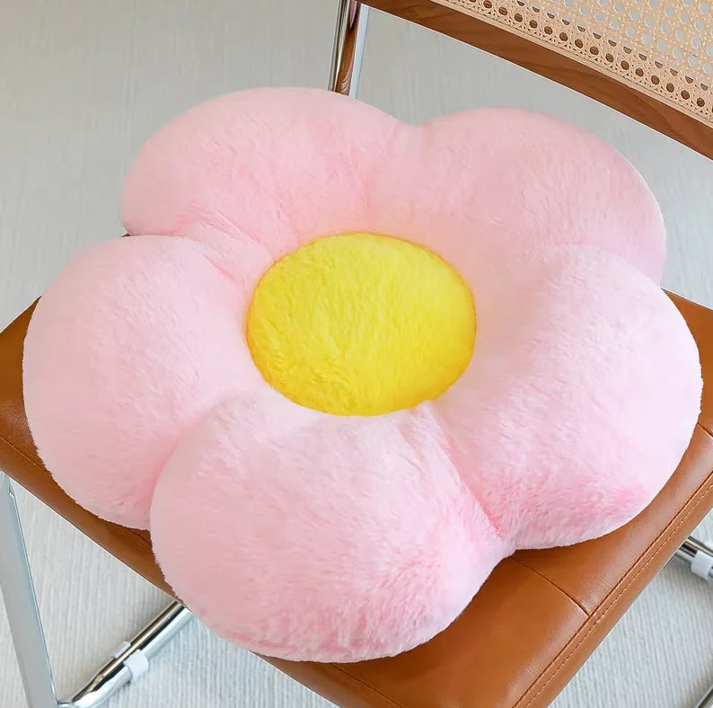 Flower Shaped Plush Pillow – Soft Floral Decorative Cushion Decorative Pillow PLUSH Pink 35cm